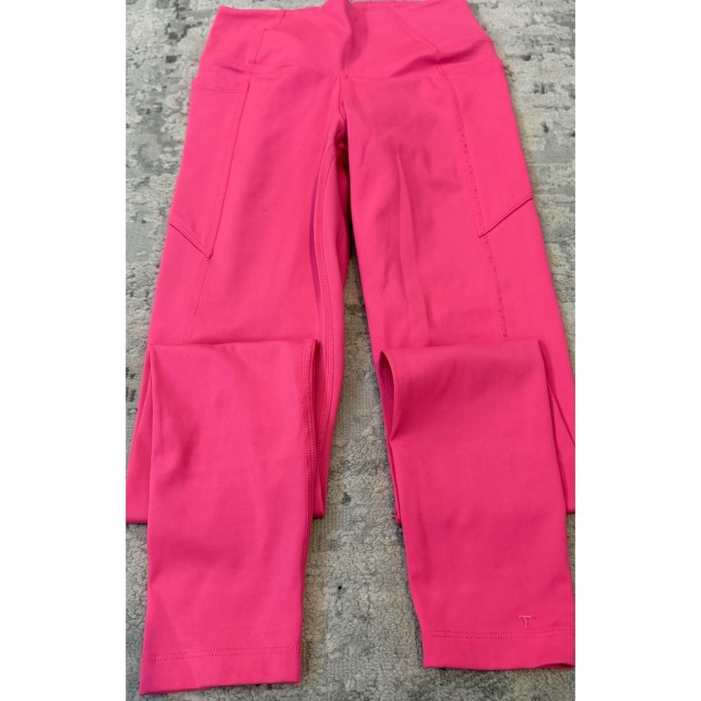 Victorias Secret PINK Active Leggings Neon Pink High Waist Pockets Womens XS